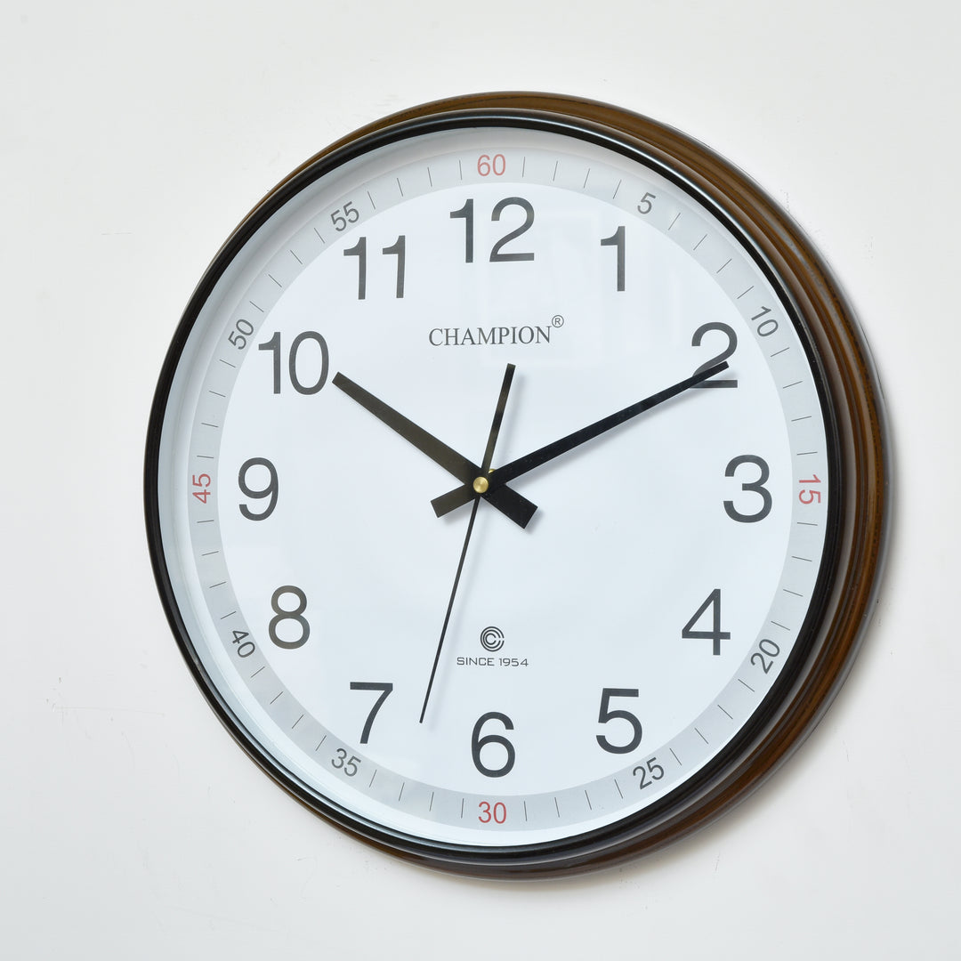 Champion 13" Simple Brown Wall Clock