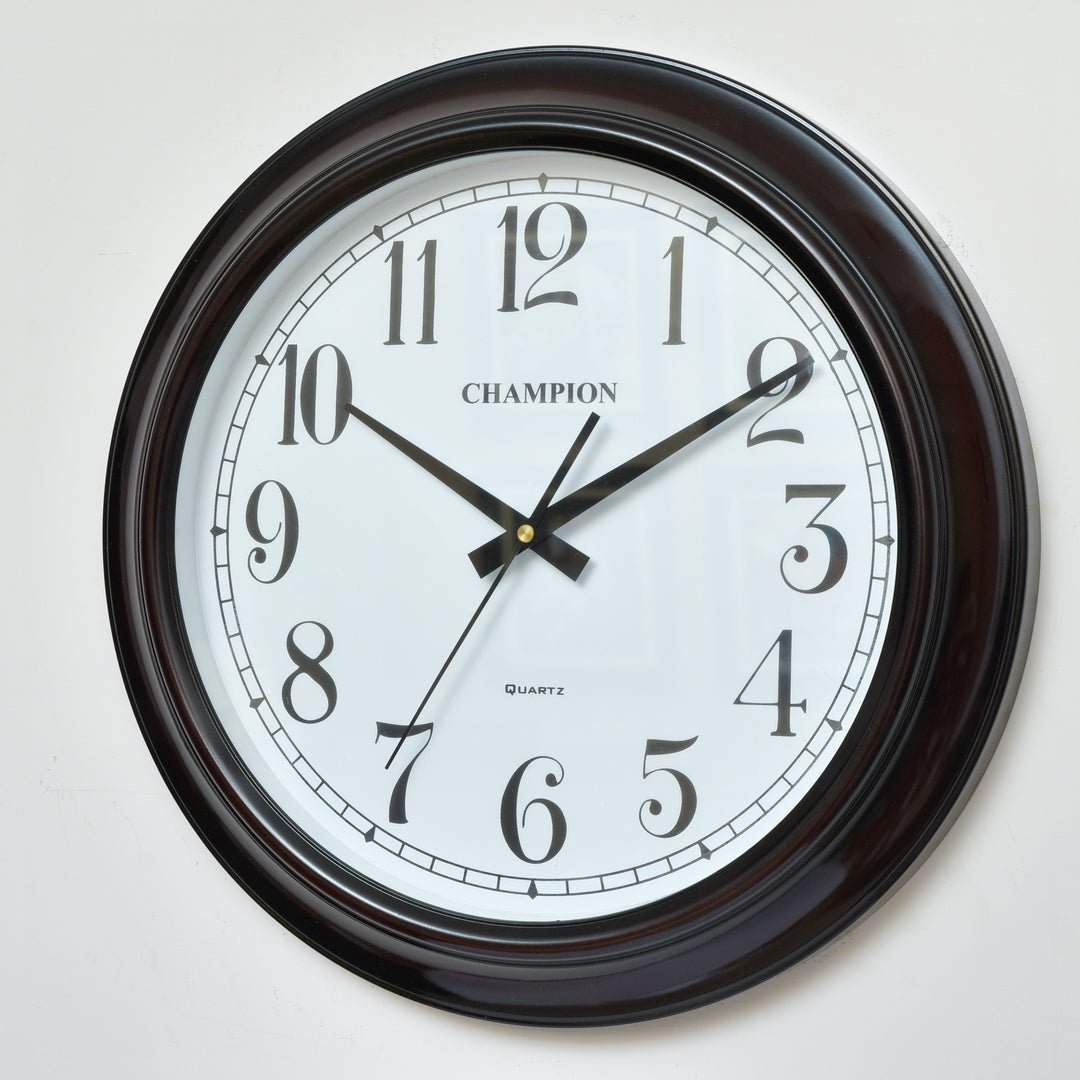 Champion 14" Black Bedroom Wall Clock