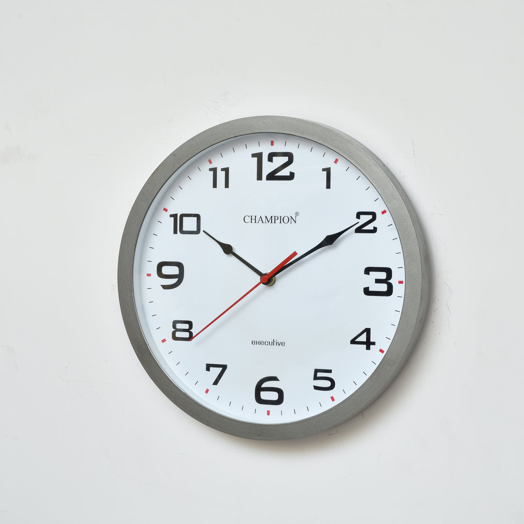 Champion Sweep Silver Wall Clock