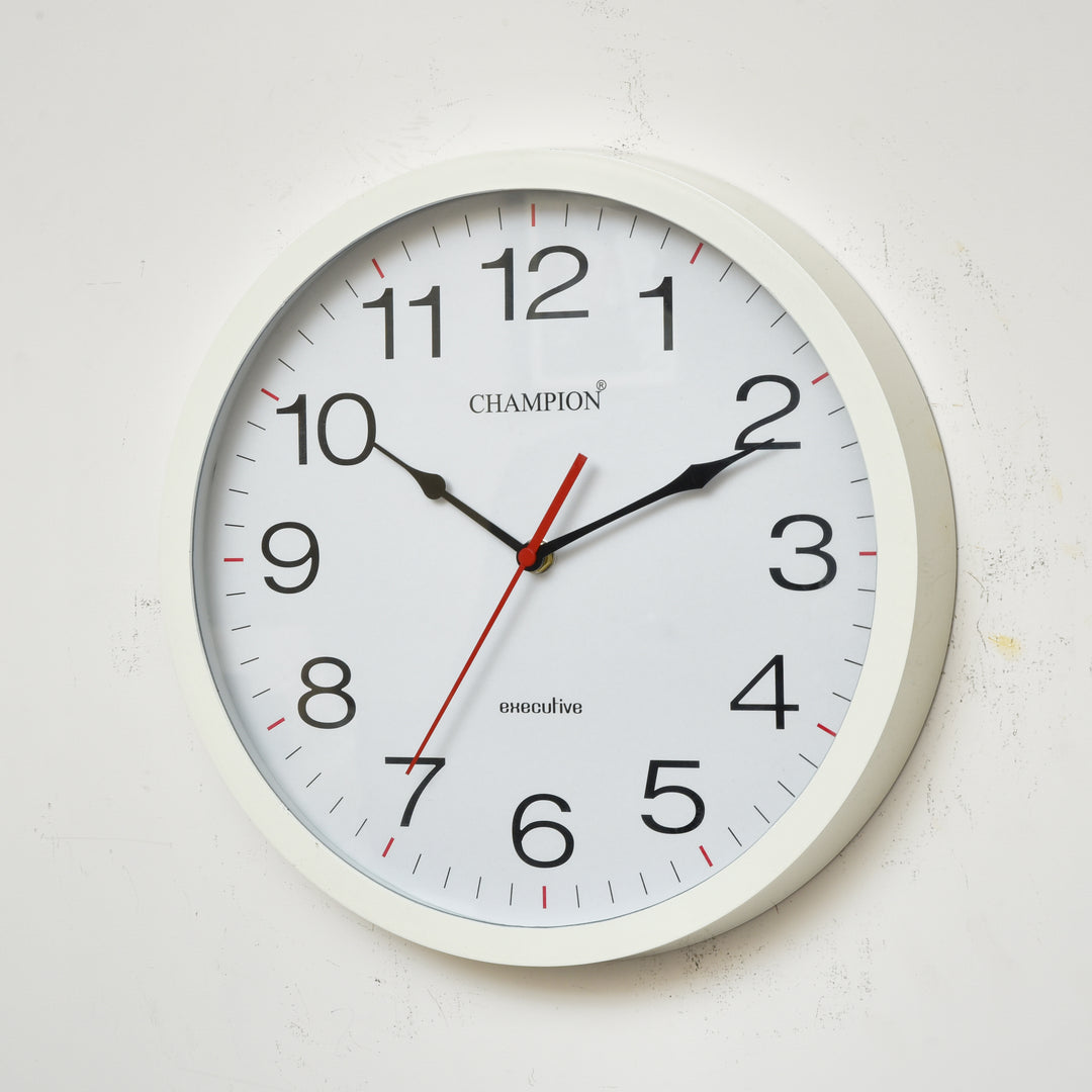 Champion White Stylish Wall Clock